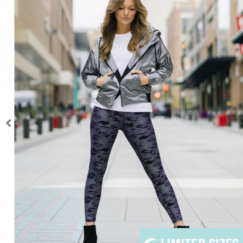 NWOT silver camo supreme leggings